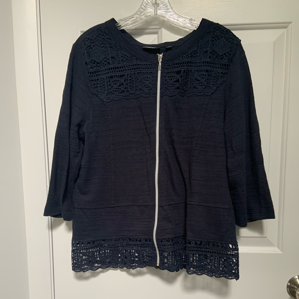 Onque Casuals Midnight Blue Zip-Up Jacket